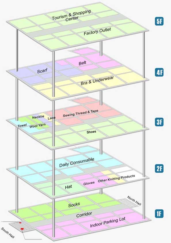 Yiwu District 4 hall and floor layout map