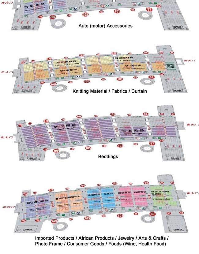 Yiwu District 5 hall and floor layout map