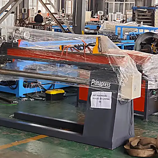 Industrial machine prepared for export from a factory in China with customer label and protective packaging