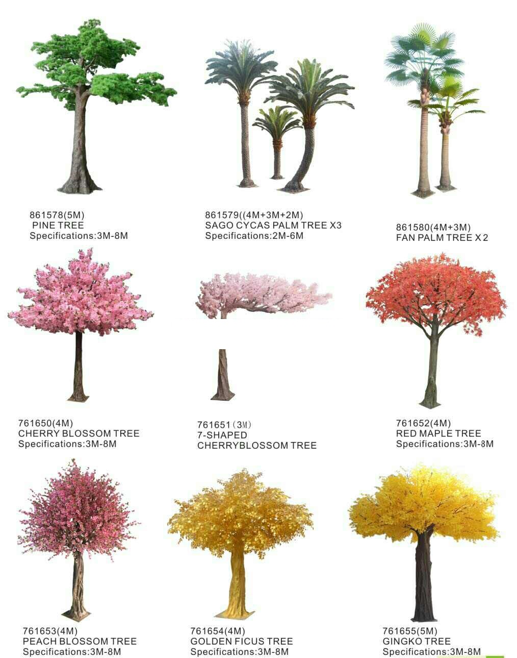 veštačka ukrasna stabla