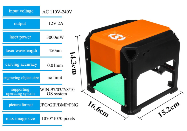Mini laser za graviranje 3