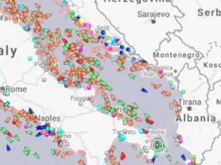 Ships passing through the Adriatic